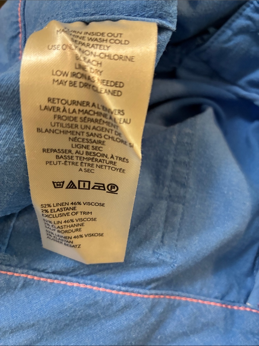 Maeve/Anthropologie full length-Wide-Leg Pants in Bright Blue-Size 27 - Picture 5 of 7